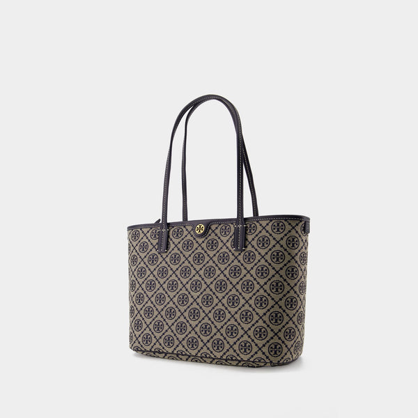 Cabas T Monogram Small - Tory Burch - Coton - Tory Navy