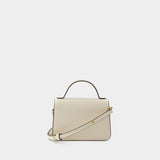 Sac À Main Robinson Small Top Handle - Tory Burch - Cuir - Crème