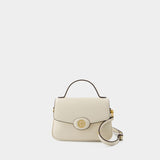 Sac À Main Robinson Small Top Handle - Tory Burch - Cuir - Crème