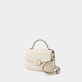 Sac À Main Robinson Small Top Handle - Tory Burch - Cuir - Crème