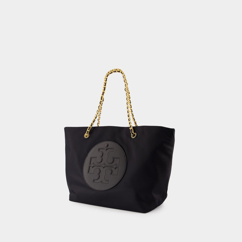 Cabas Ella Chain - Tory Burch - Cuir - Noir