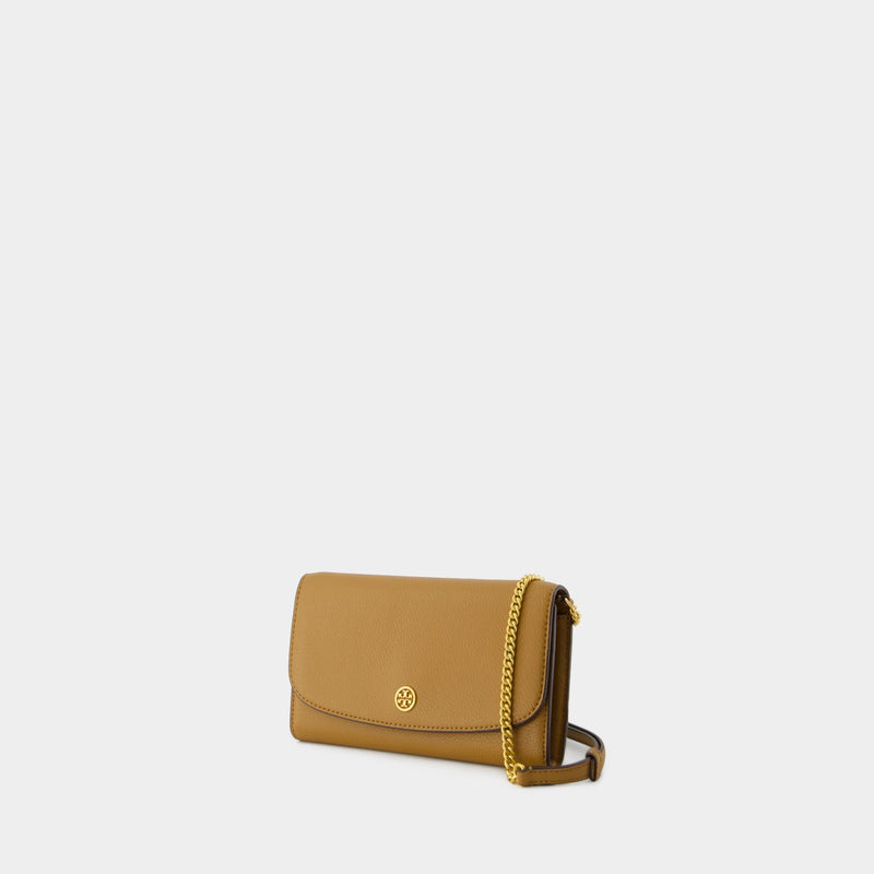 Wallet On Chain Robinson - Tory Burch - Cuir - Neutre