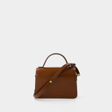 Sac À Main Robinson Small Top Handle - Tory Burch - Cuir - Marron