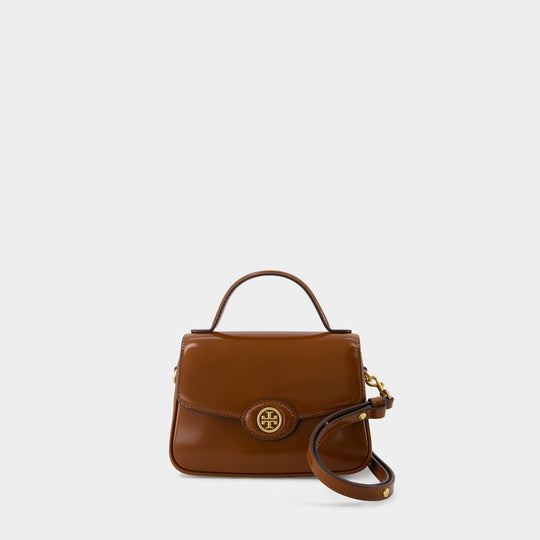 Sac À Main Robinson Small Top Handle - Tory Burch - Cuir - Marron