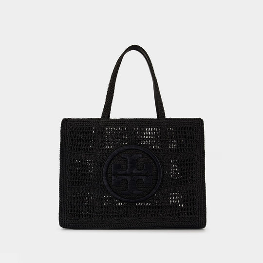 Cabas Ella Large - Tory Burch - Raphia - Noir