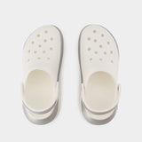 Sandales Mega Crush - Crocs - Synthétique - Blanc/Argenté