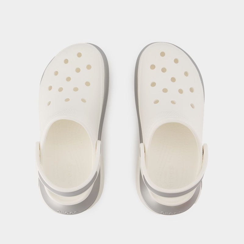 Sandales Mega Crush - Crocs - Synthétique - Blanc/Argenté