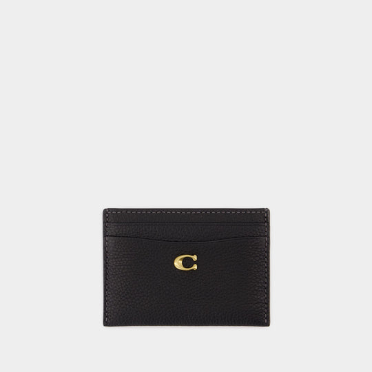 Porte Carte Essential - Coach - Cuir - Noir