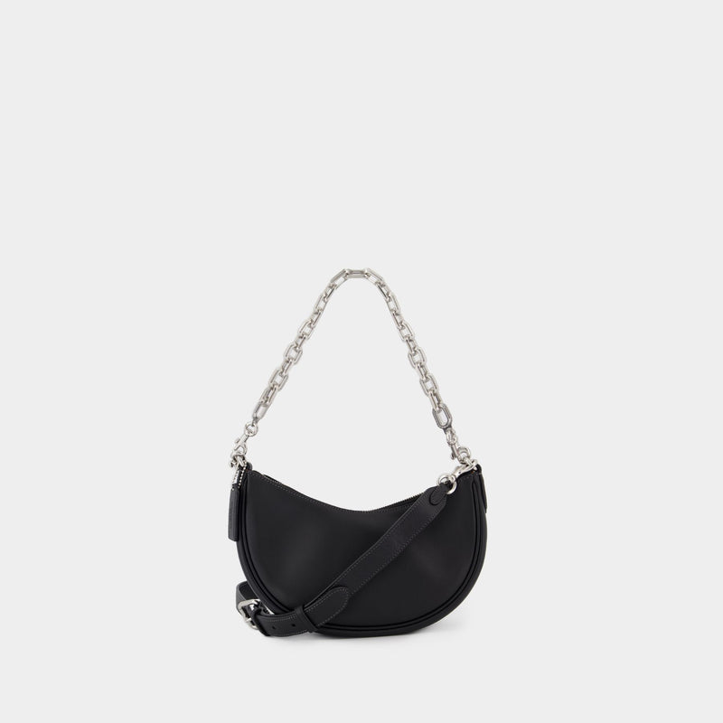 Sac Porté Épaule Mira With Chain - Coach - Cuir - Noir