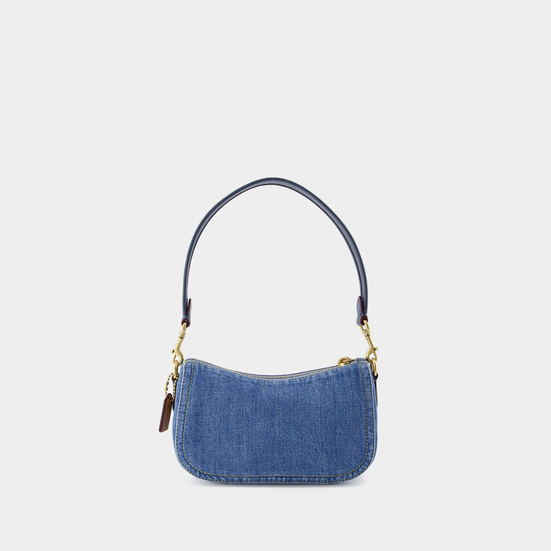 Sac Hobo Swinger 20 - Coach - Coton - Denim - Bleu