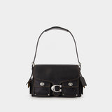 Sac Porté Épaule Cargo Turnlock Soft Tabby - Coach - Cuir - Noir