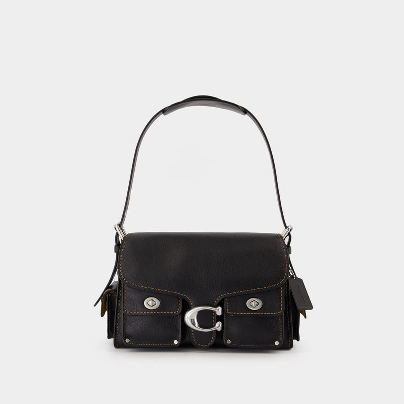 Sac Porté Épaule Cargo Turnlock Soft Tabby - Coach - Cuir - Noir