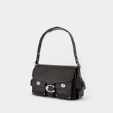 Sac Porté Épaule Cargo Turnlock Soft Tabby - Coach - Cuir - Noir