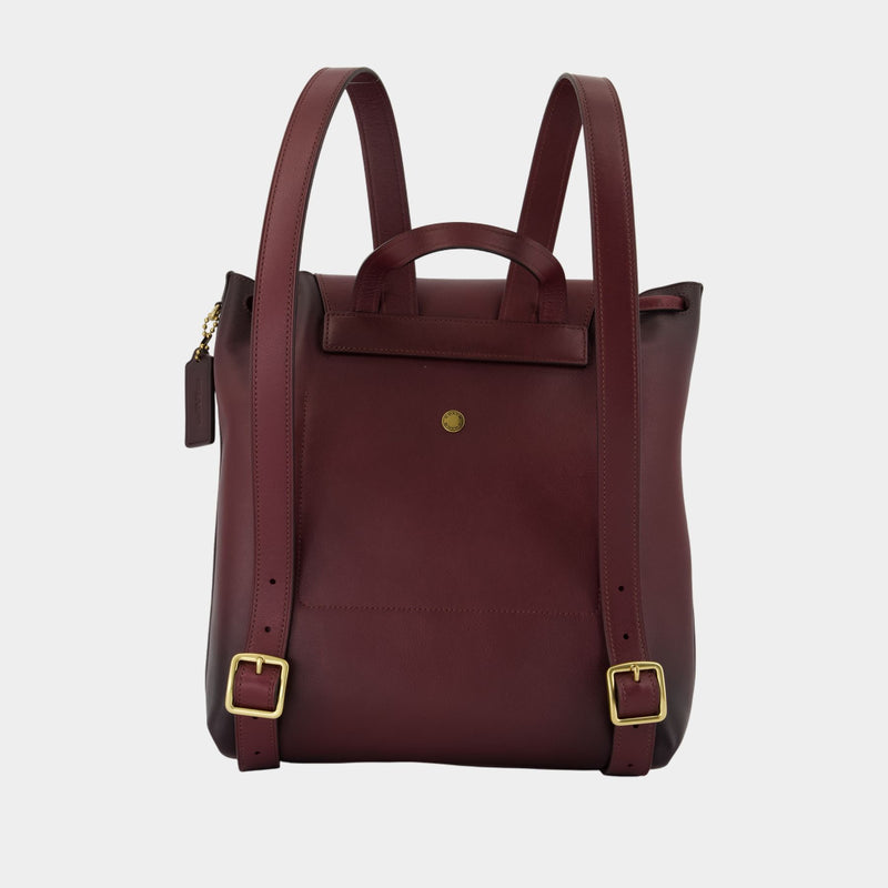 Sac À Dos Crosby 28 - Coach - Cuir - Bordeaux