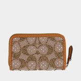 Porte-Carte Crystal Signature Small - Coach - Toile - Marron