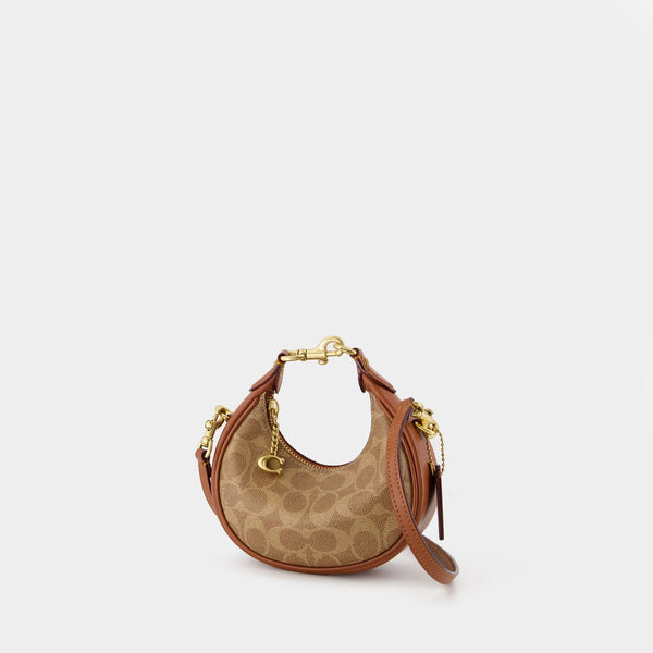 Sac À Bandoulière Signature Jonie - Coach - Toile - Marron