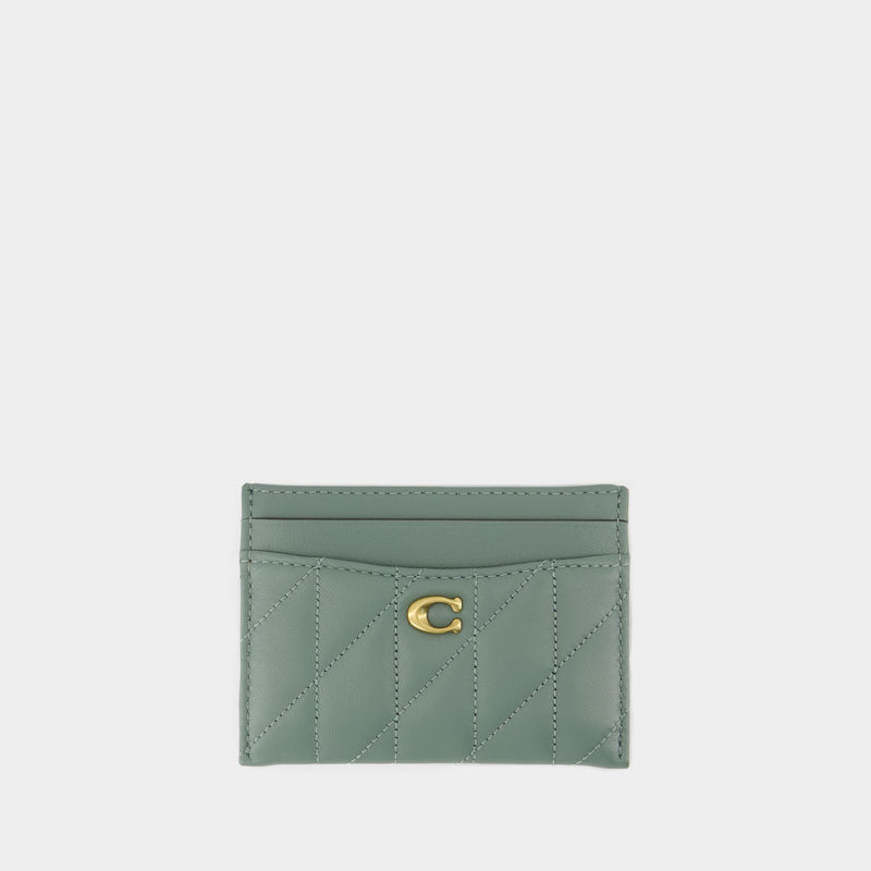 Porte Carte Essential - Coach - Cuir - Vert