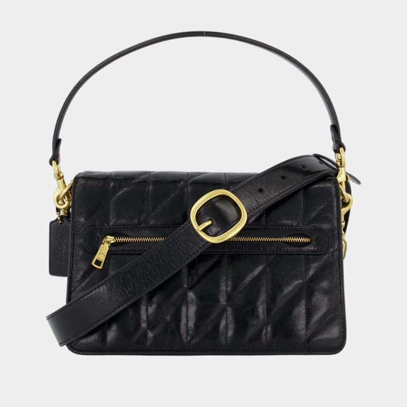 Sac Porté Épaule Tabby With Chain - Coach - Cuir - Noir