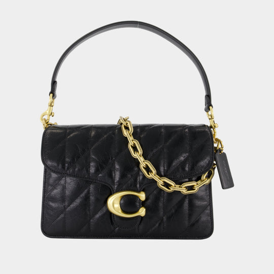 Sac Porté Épaule Tabby With Chain - Coach - Cuir - Noir
