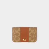 Porte-carte Signature Essential Slim - Coach - Toile - Marron