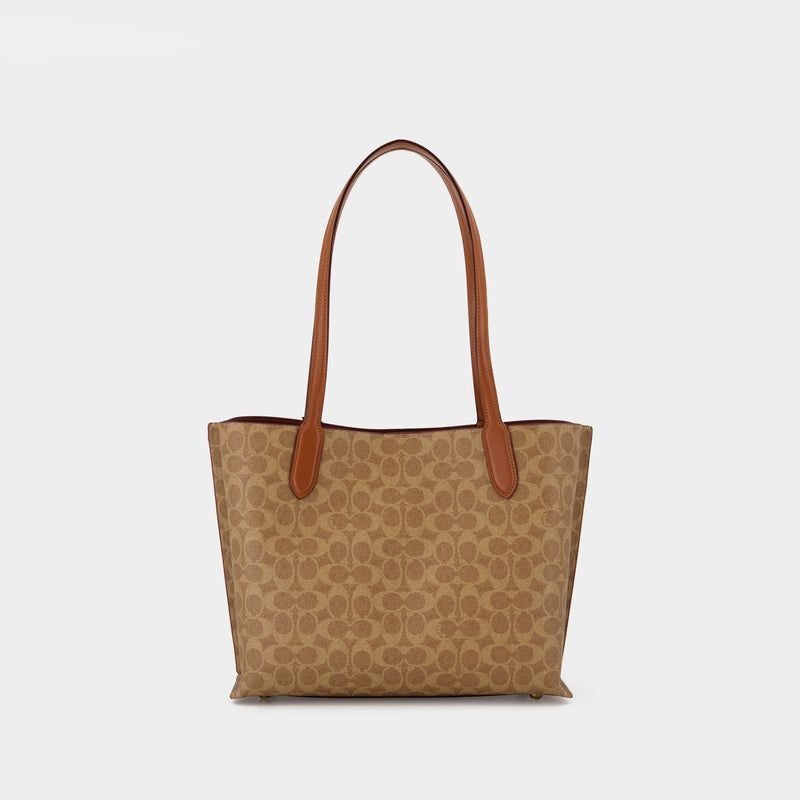 Cabas Willow Tote - Coach - Toile - Marron