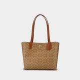 Cabas Willow Tote - Coach - Toile - Marron