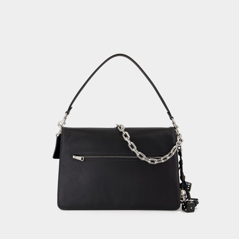 Sac Porté Épaule Chain Tabby 35 - Coach - Cuir - Noir