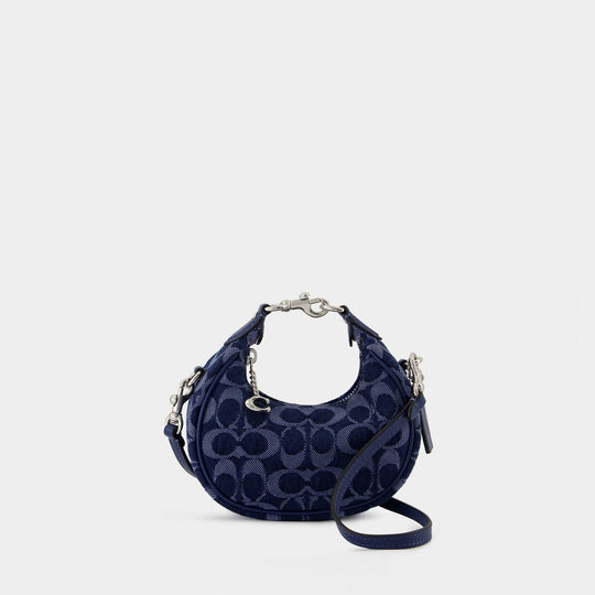 Sac À Bandoulière Denim Signature Jonie - Coach - Coton - Bleu