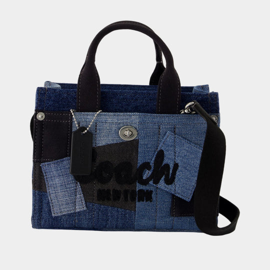 Cabas Patchwork Cargo 20 - Coach - Coton - Bleu