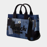 Cabas Patchwork Cargo 20 - Coach - Coton - Bleu