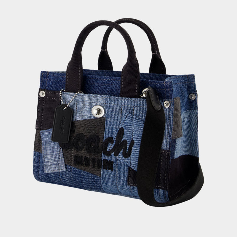 Cabas Patchwork Cargo 20 - Coach - Coton - Bleu