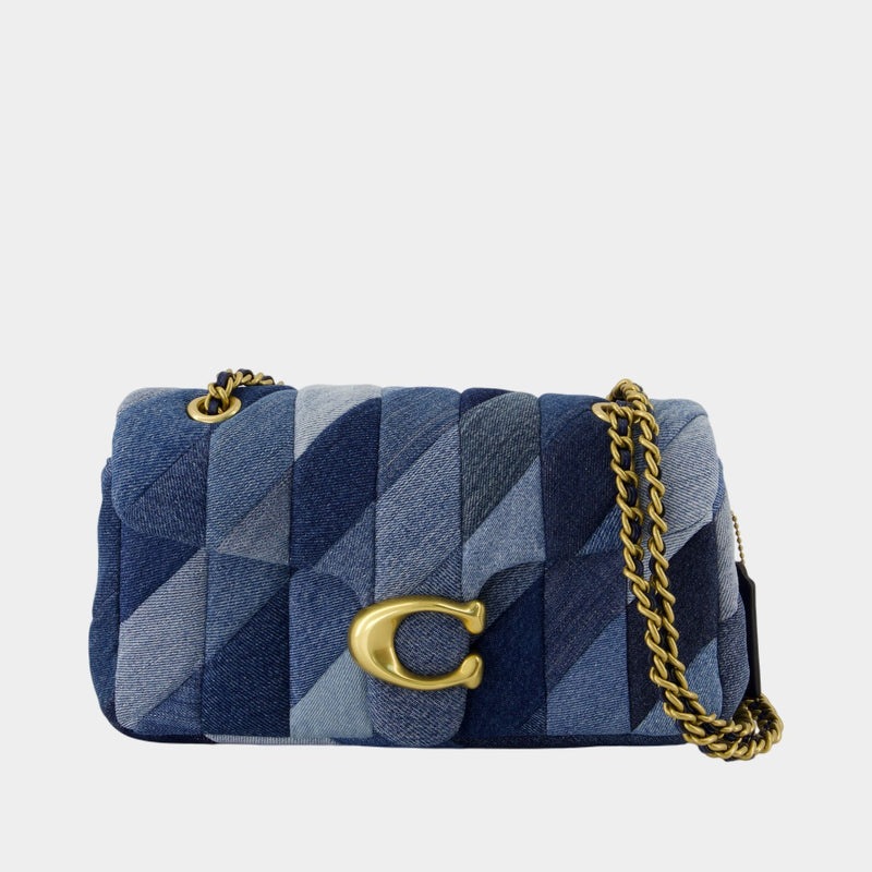 Sac À Bandoulière Patchwork Denim Tabby 26 - Coach - Coton - Bleu
