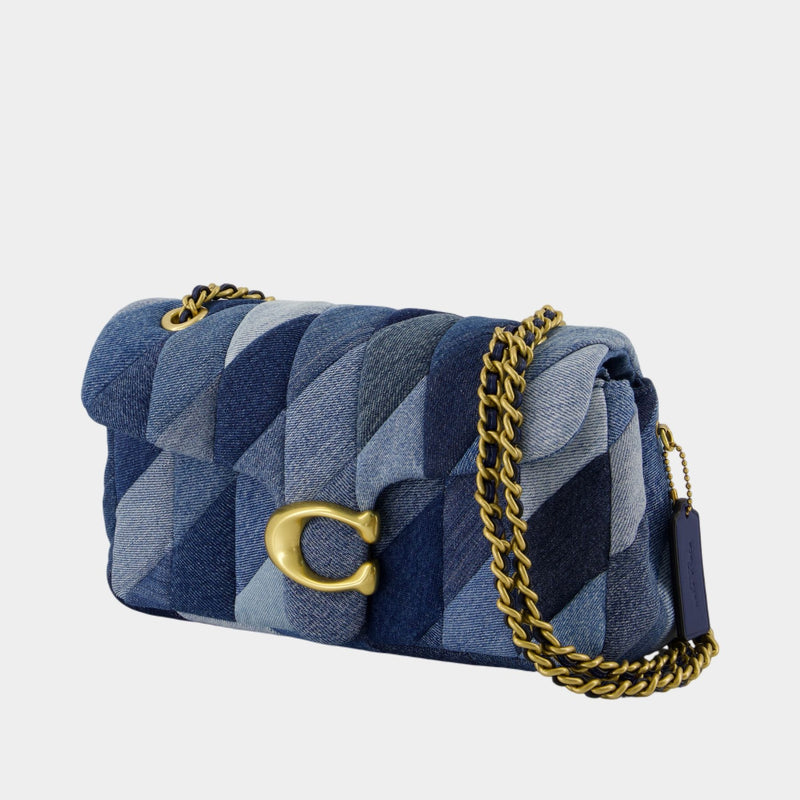 Sac À Bandoulière Patchwork Denim Tabby 26 - Coach - Coton - Bleu