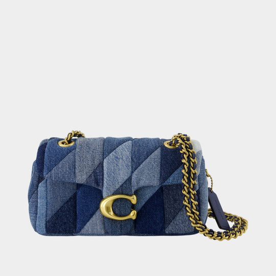 Sac À Bandoulière Patchwork Denim Tabby 20 - Coach - Coton - Bleu