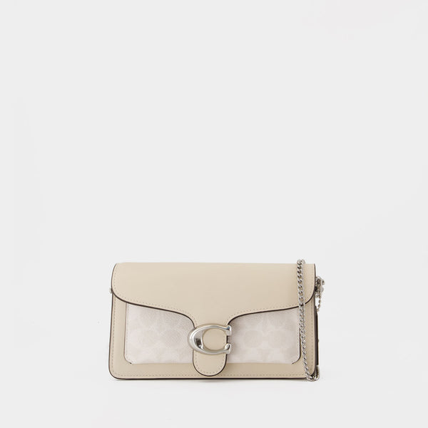 Sac À Bandoulière Tabby Chain Clutch - Coach - Toile - Blanc