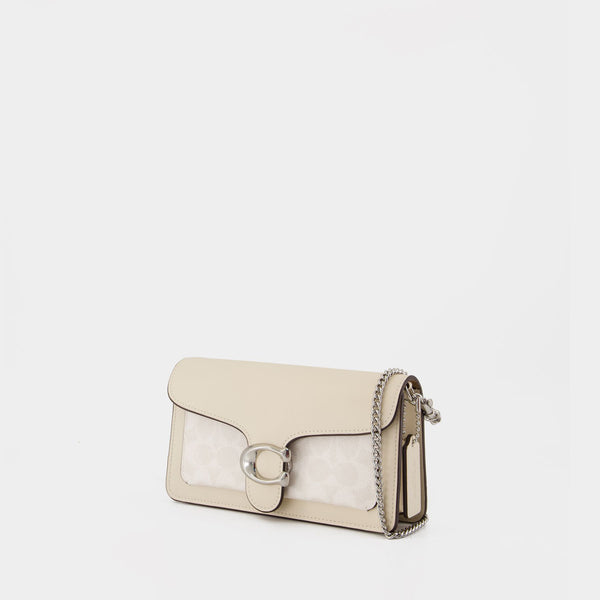 Sac À Bandoulière Tabby Chain Clutch - Coach - Toile - Blanc