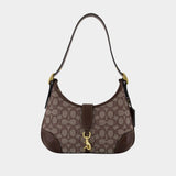 Sac Porté Épaule Signature Hamptons - Coach - Toile - Marron