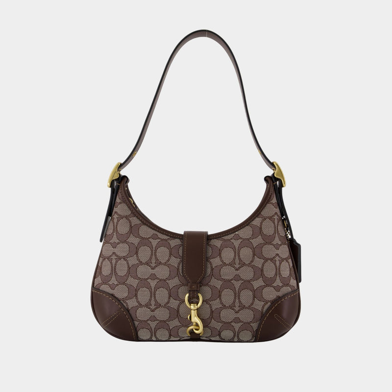 Sac Porté Épaule Signature Hamptons - Coach - Toile - Marron