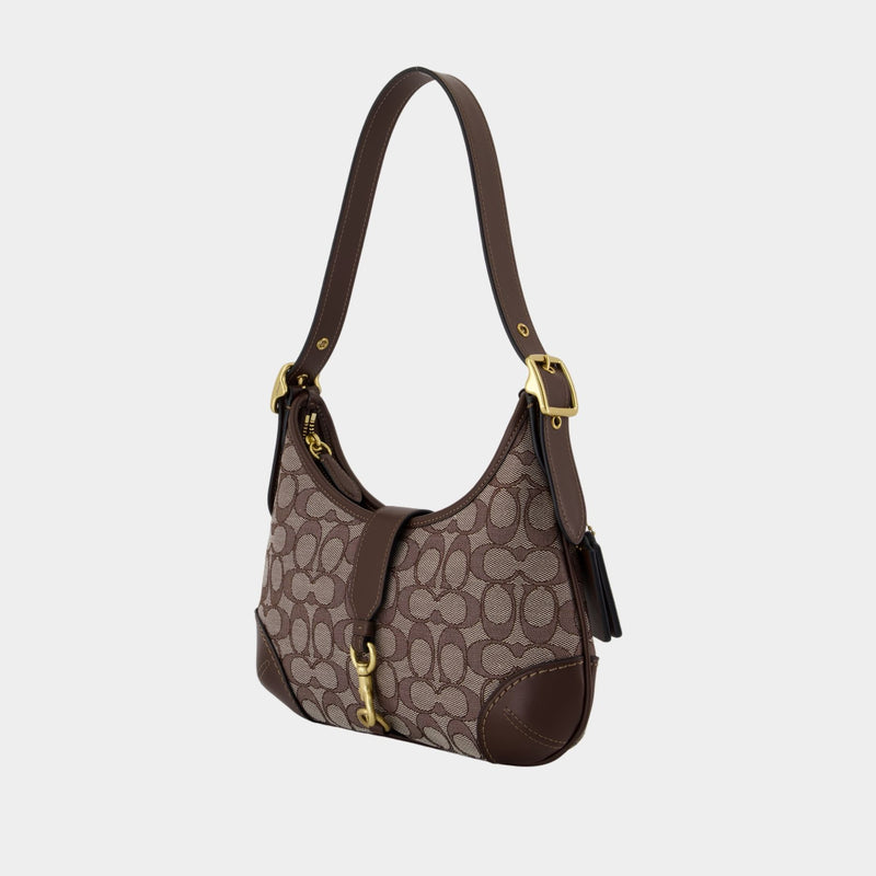 Sac Porté Épaule Signature Hamptons - Coach - Toile - Marron