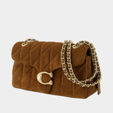 Sac Porté Épaule Tabby 26 With Chain - Coach - Suède - Marron