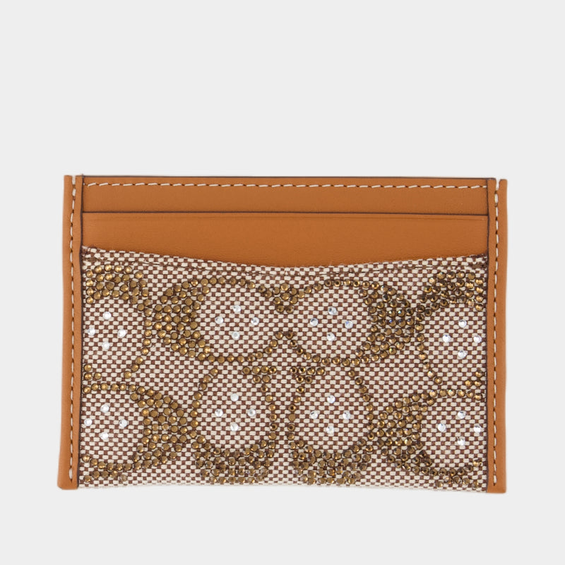 Porte-Carte Crystal Signature Essential - Coach - Cuir - Marron