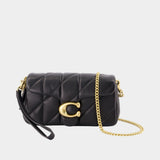 Sac À Bandoulière Quilted Tabby Chain 19 - Coach - Cuir - Noir