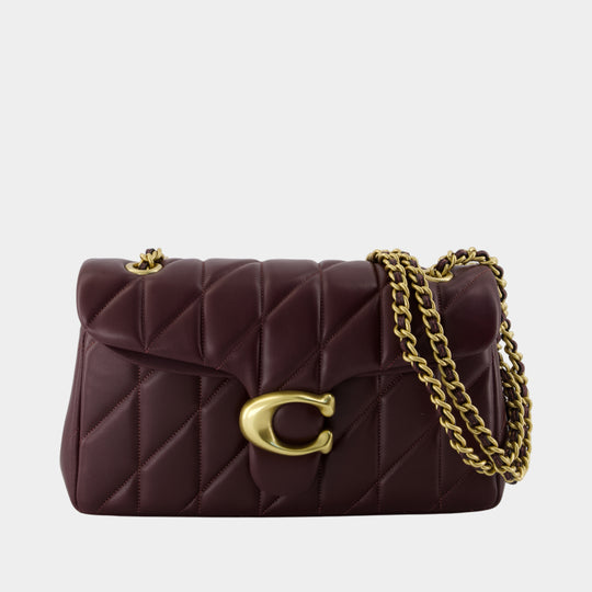 Sac Porté Épaule Quilted Tabby 26 With Chain - Coach - Cuir - Bordeaux