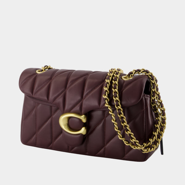 Sac Porté Épaule Quilted Tabby 26 With Chain - Coach - Cuir - Bordeaux