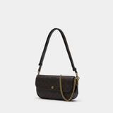 Sac Porté Épaule Signature Brook Flap Chain - Coach - Toile - Marron