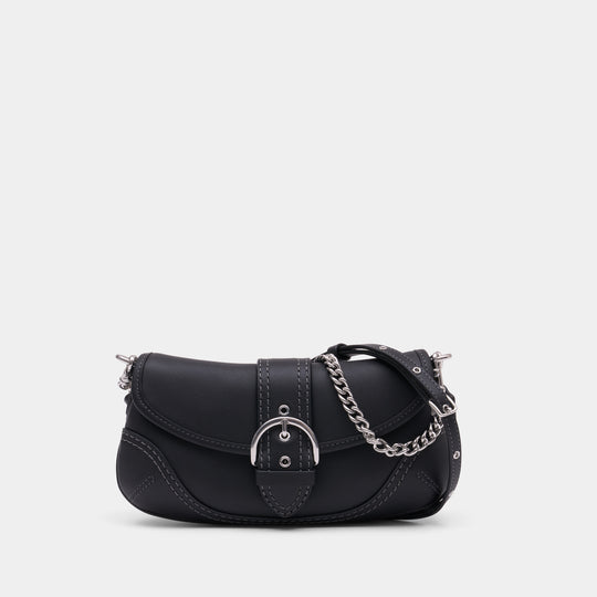 Sac Porté Épaule Soho 25 - Coach - Cuir - Noir