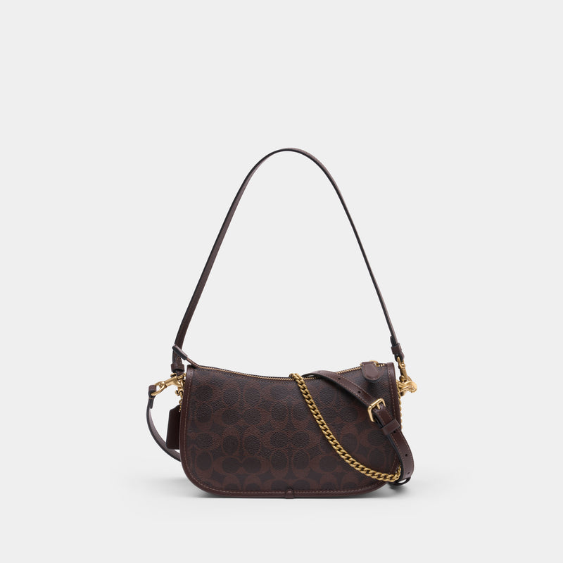 Sac À Bandoulière Signature Waverly - Coach - Toile - Marron