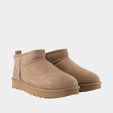 Bottines W Classic Ultra Mini - UGG - Cuir - Marron