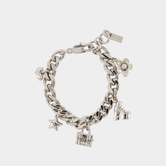 Bracelet Mini Icon Charm - Marc Jacobs - Métal - Argenté