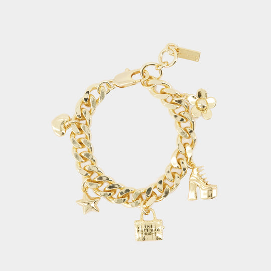 Bracelet Mini Icon Charm - Marc Jacobs - Métal - Doré